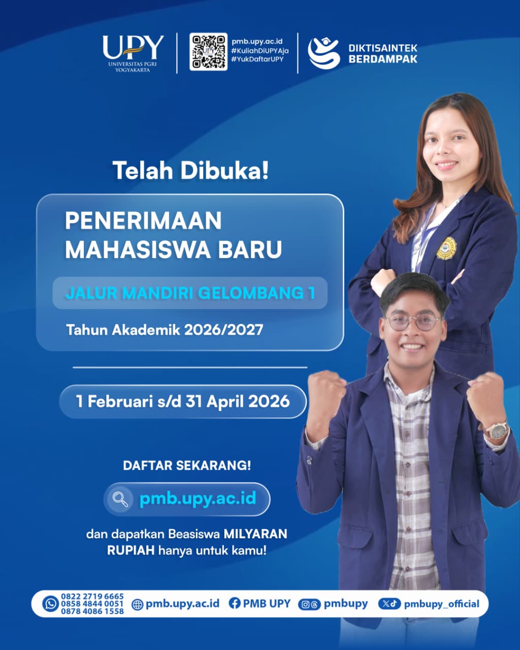 JALUR MANDIRI GELOMBANG 1 SUDAH DIBUKA !